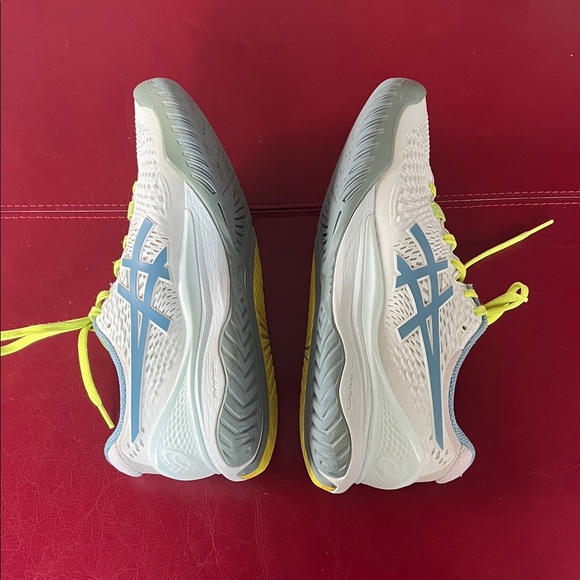 ASICS Tennis Court Shoes Gel-Resolution 9 Soothing Sea Gris Blue Woman Size 8.5 - Picture 8 of 10